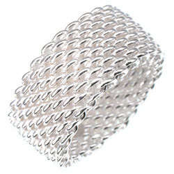 Gorgeous Imported 10mm 925 Unisex  Mesh Ring